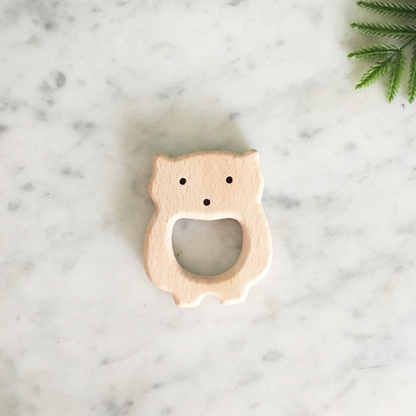 Maple top wood teether