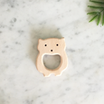 aspen and maple bear wooden teether