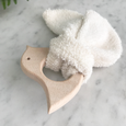 Bird shaped wooden teether toy
